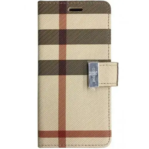 iPhone 17 Air Premio Wallet Case Checker Light